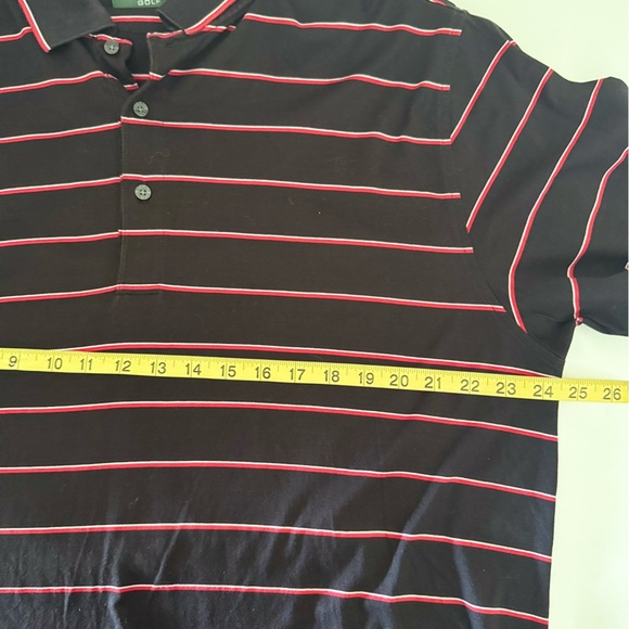 Nicklaus Golf Black Red Stripe Polo Shirt XL Cotton Double Mercerized Classic - Picture 5 of 6